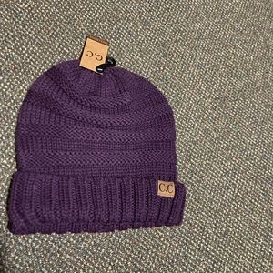 Purple CC beanie